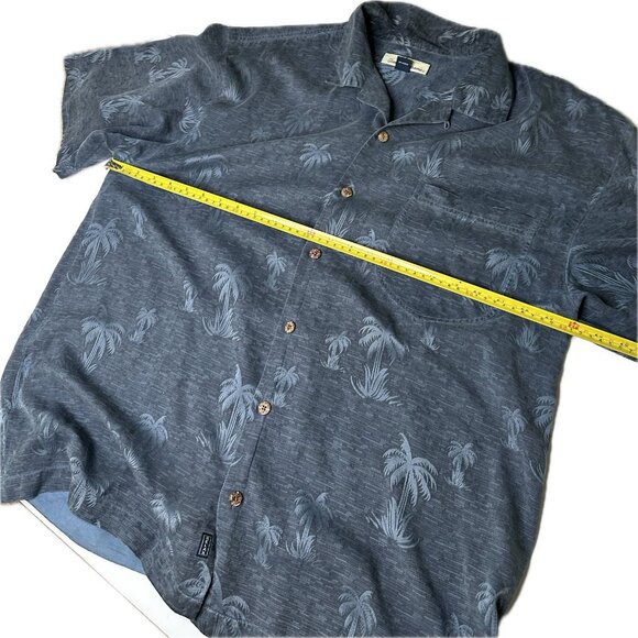 Tommy Bahama Men’s 100% Silk Hawaiian Palms Button Down Shirt Blue Large - Picture 5 of 7